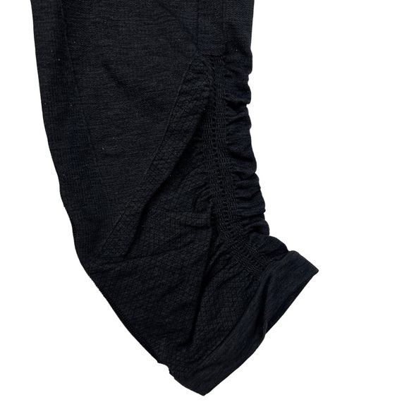 Lululemon Women’s 4 In the Flow Cropped Ruched Heather Gray Yoga Pants Leggings - Picture 4 of 9